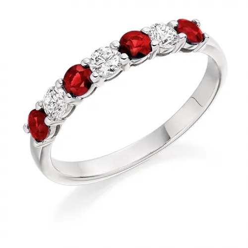 0.38ct Ruby And Diamond Engagement Ring